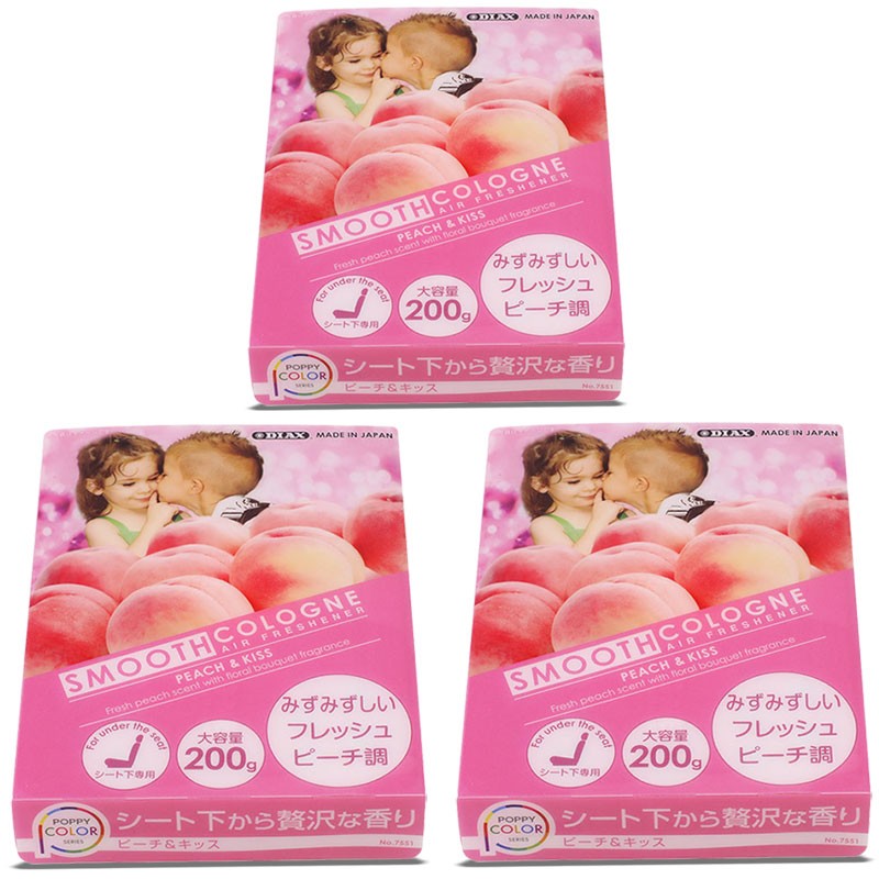 3xSmooth Cologne Peach Scent Gel Indoor/Car/Office Air Freshener Smell Remover-Accessories-BuildFastCar