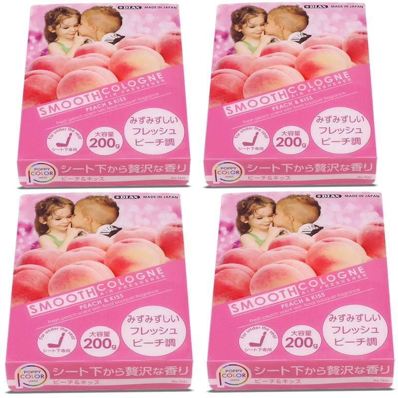 4xSmooth Cologne Peach Scent Gel Home/Car/Bath/Toilet Air Freshener Deodorize-Accessories-BuildFastCar