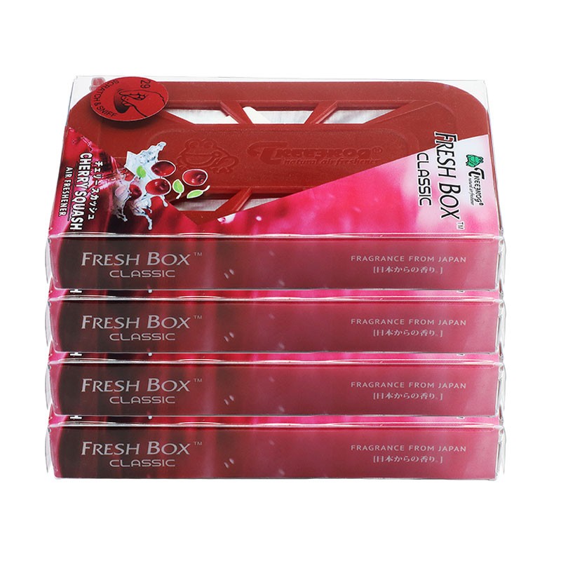 4xBox Cherry Squash Scent Gel 18g Car/Vehicle Air Freshener Odor Smell Remover-Accessories-BuildFastCar