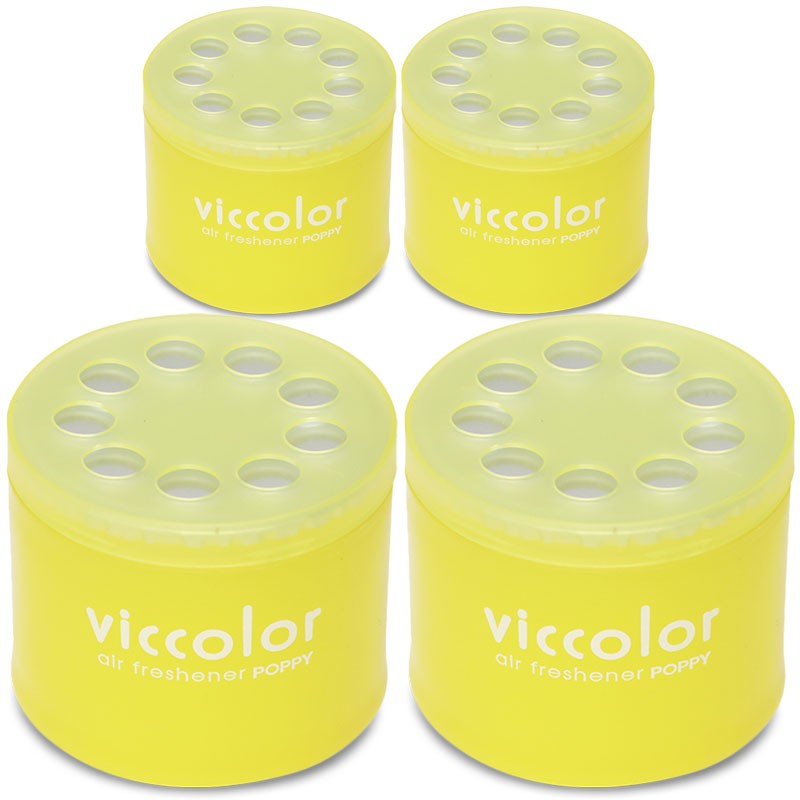 4x Viccolor Gel Based Can/Lemon Squash Scent Air Freshener Indoor Auto-Miscellaneous-BuildFastCar