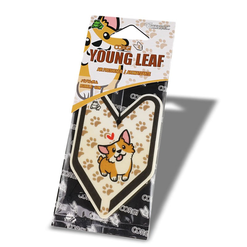 1x Tree Frog Young Leaf Paper Corgi/Bubble Gum Scent Air Freshener Interior Car-Miscellaneous-BuildFastCar