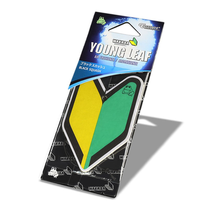 1x Tree Frog Young Leaf Paper JDM New Driver/Black Squash Scent Air Freshener-Miscellaneous-BuildFastCar