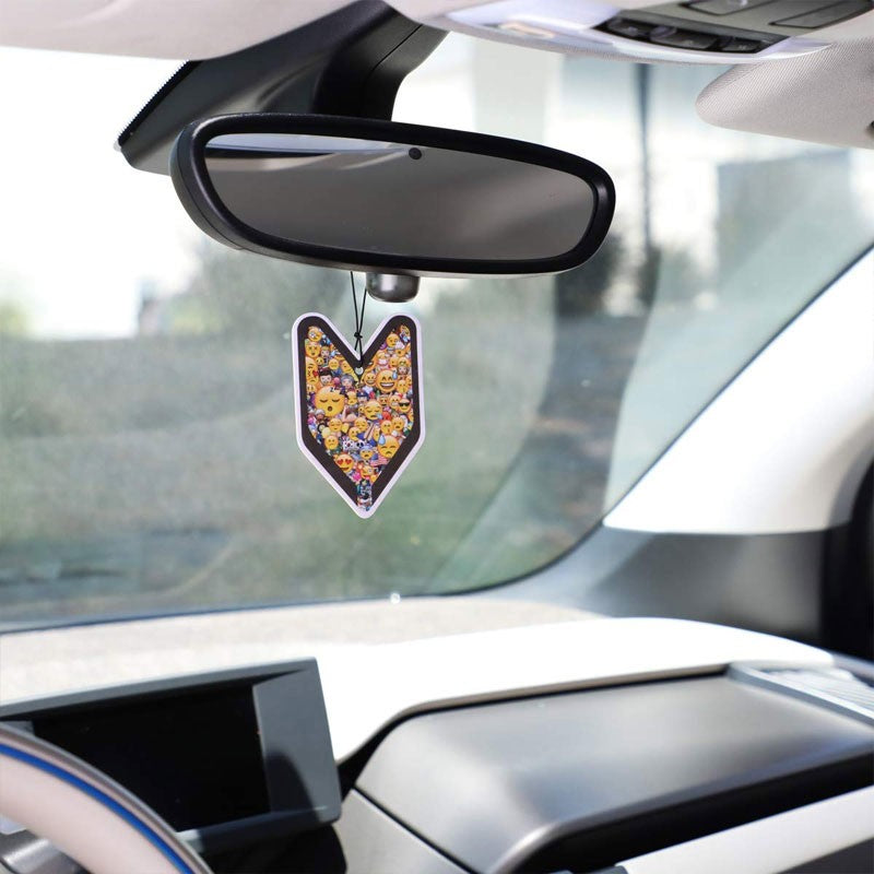 1x Tree Frog Young Leaf Paper Emoji/Black Squash Scent Air Freshener Indoor Auto-Miscellaneous-BuildFastCar
