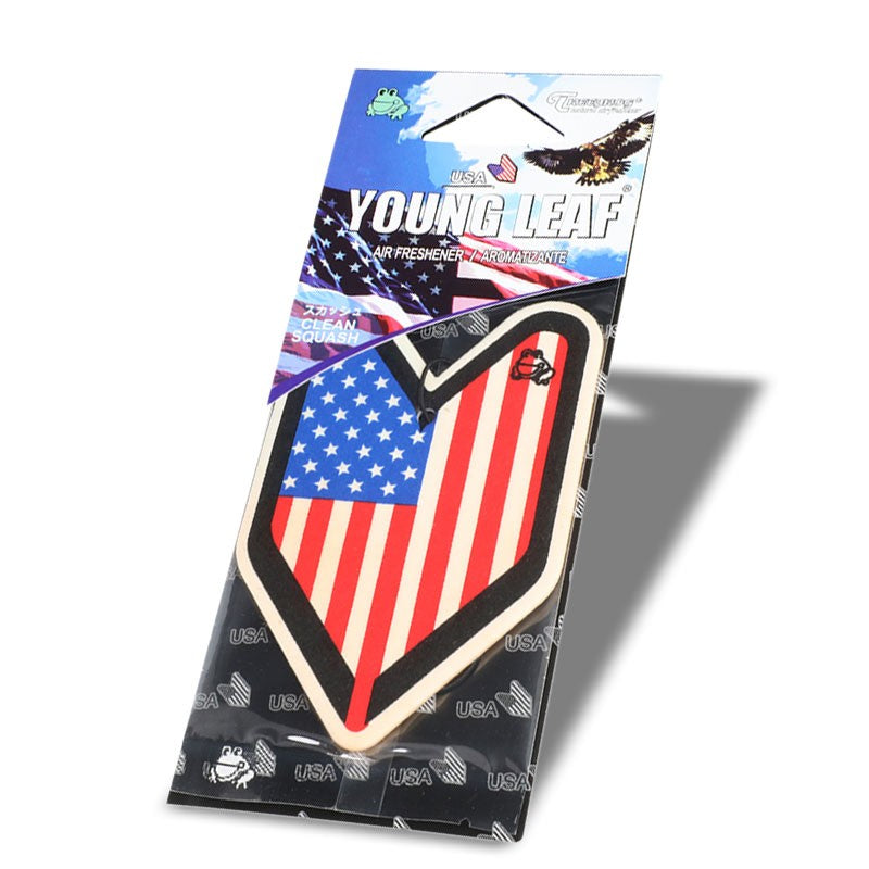 1x Tree Frog Young Leaf Paper USA Flag/Clean Squash Scent Air Freshener Restroom-Miscellaneous-BuildFastCar