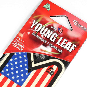 1x Tree Frog Young Leaf Paper USA Mark/Cherry Squash Scent Air Freshener Auto-Miscellaneous-BuildFastCar