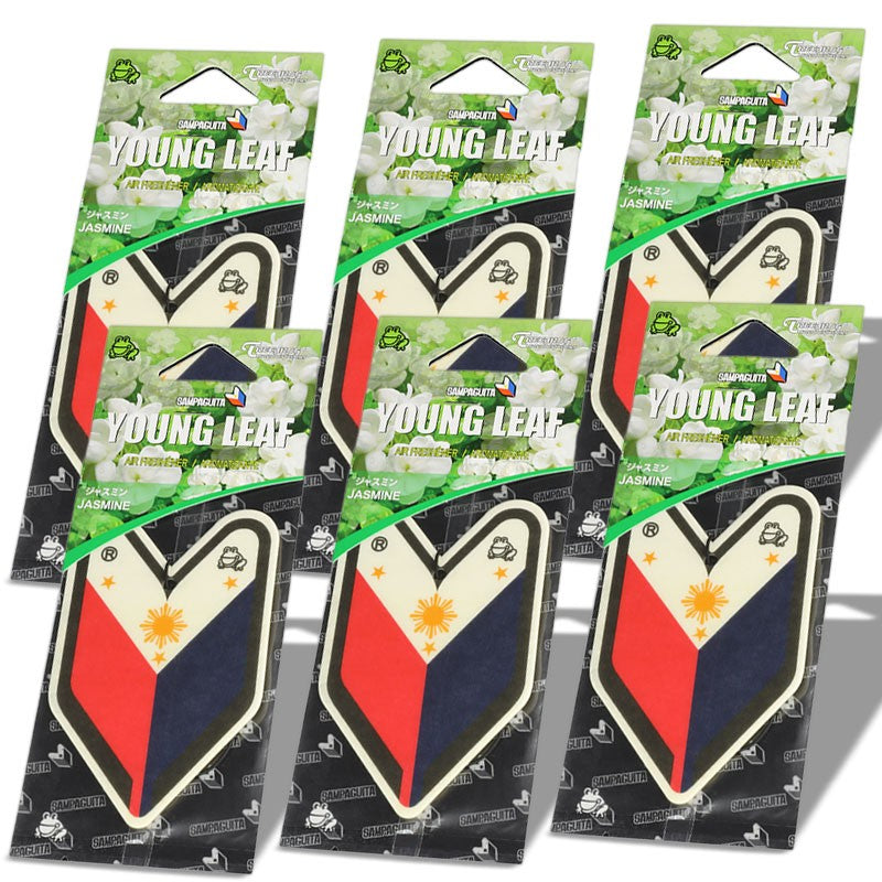 6x Tree Frog Young Leaf Paper/Sampaguita Jasmine Scent Air Freshener Auto Car-Miscellaneous-BuildFastCar