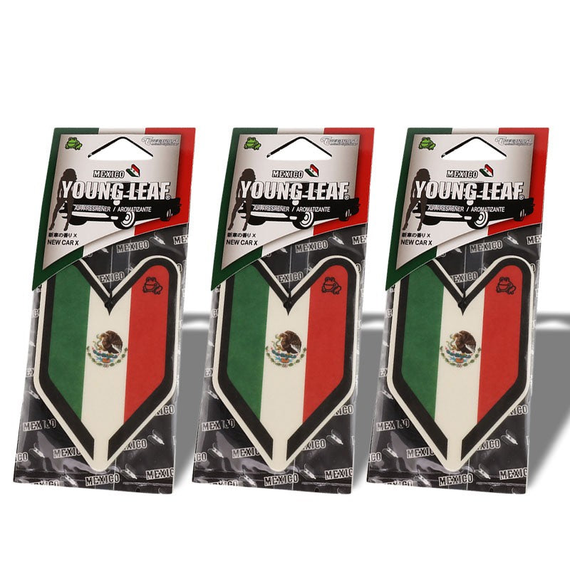 3x Tree Frog Young Leaf Paper Mexico/New Car X Scent Air Freshener Home/Office-Miscellaneous-BuildFastCar