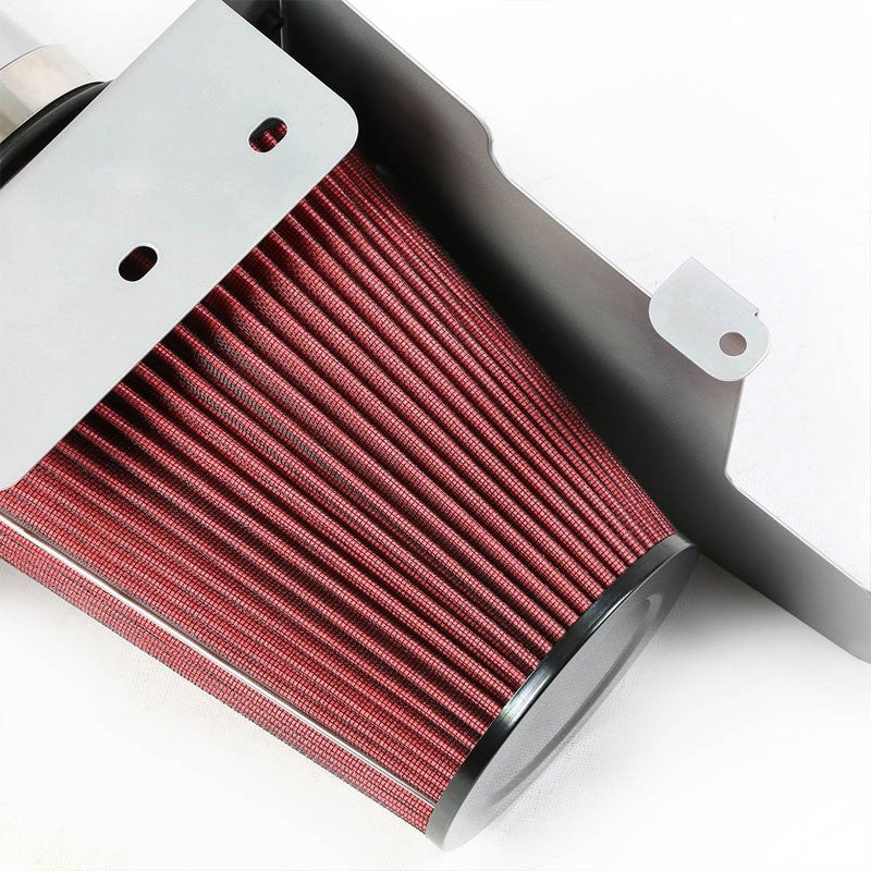 Cold Air Intake Kit Silver Pipe+Heat Shield For Ford 97-04 Expedition/F-150 V8-Performance-BuildFastCar