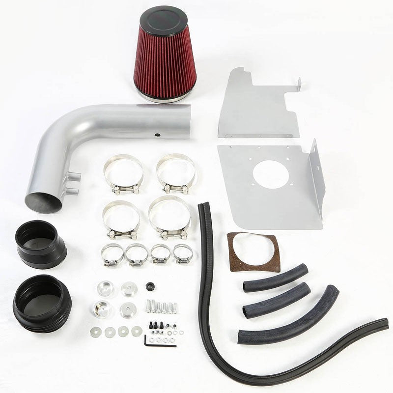 Cold Air Intake Kit Silver Pipe+Heat Shield For Ford 97-04 Expedition/F-150 V8-Performance-BuildFastCar