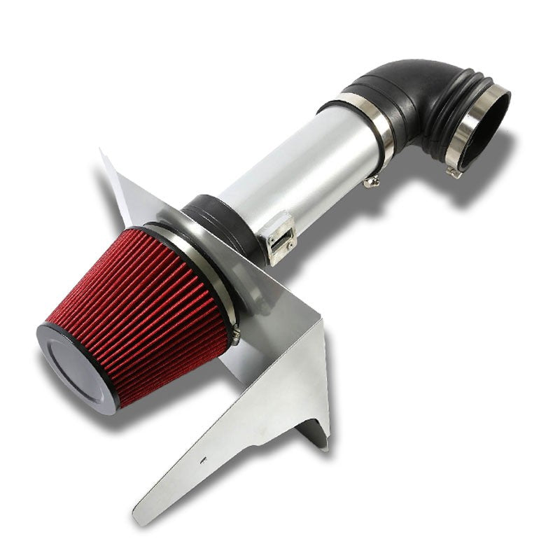 Cold Air Intake Kit Silver Pipe+Filter+Heat Shield For Chevrolet 10-12 Camaro V8-Performance-BuildFastCar