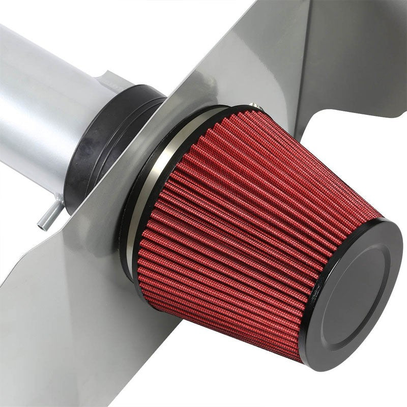 Cold Air Intake Kit Silver Pipe+Filter+Heat Shield For Chevrolet 10-12 Camaro V8-Performance-BuildFastCar