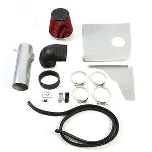 Cold Air Intake Kit Silver Pipe+Filter+Heat Shield For Chevrolet 10-12 Camaro V8-Performance-BuildFastCar