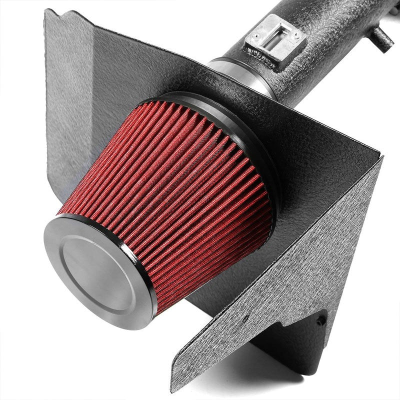 Cold Air Intake Kit Black Pipe+Heat Shield For Chevrolet 12-14 Camaro LT/LS V6-Air Intake Systems-BuildFastCar