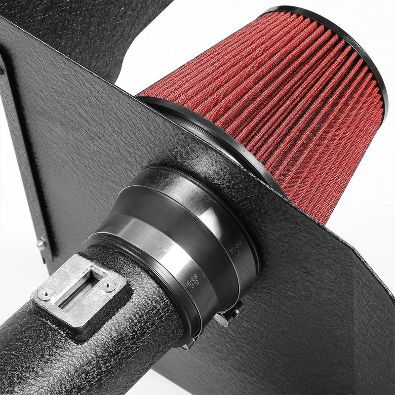 Cold Air Intake Kit Black Pipe+Heat Shield For Chevrolet 12-14 Camaro LT/LS V6-Air Intake Systems-BuildFastCar