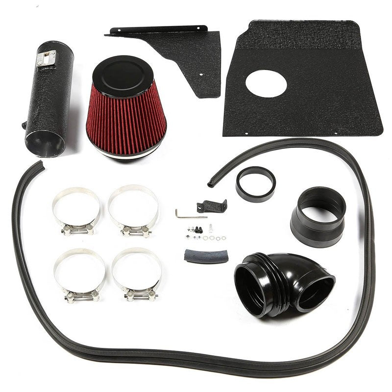 Cold Air Intake Kit Black Pipe+Heat Shield For Chevrolet 12-14 Camaro LT/LS V6-Air Intake Systems-BuildFastCar