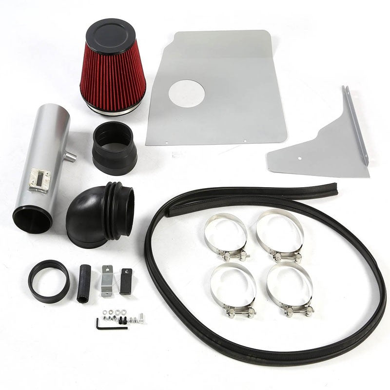 Cold Air Intake Kit Silver Pipe+Heat Shield For Chevrolet 12-14 Camaro LT/LS V6-Performance-BuildFastCar