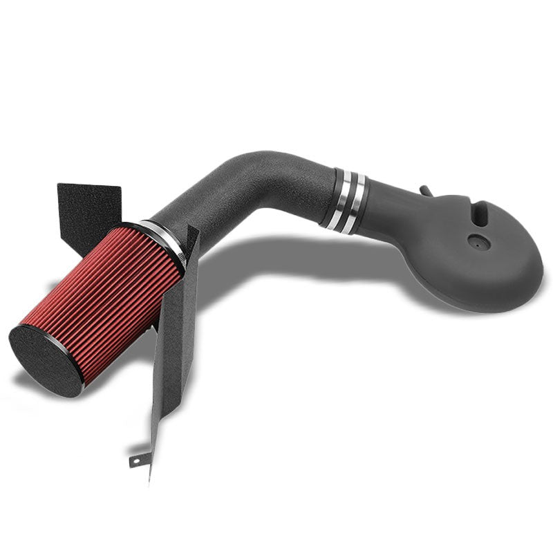 Cold Air Intake Black Pipe/Red Fitler+Heat Shield For 97-99 Dakota/Durango V8-Performance-BuildFastCar