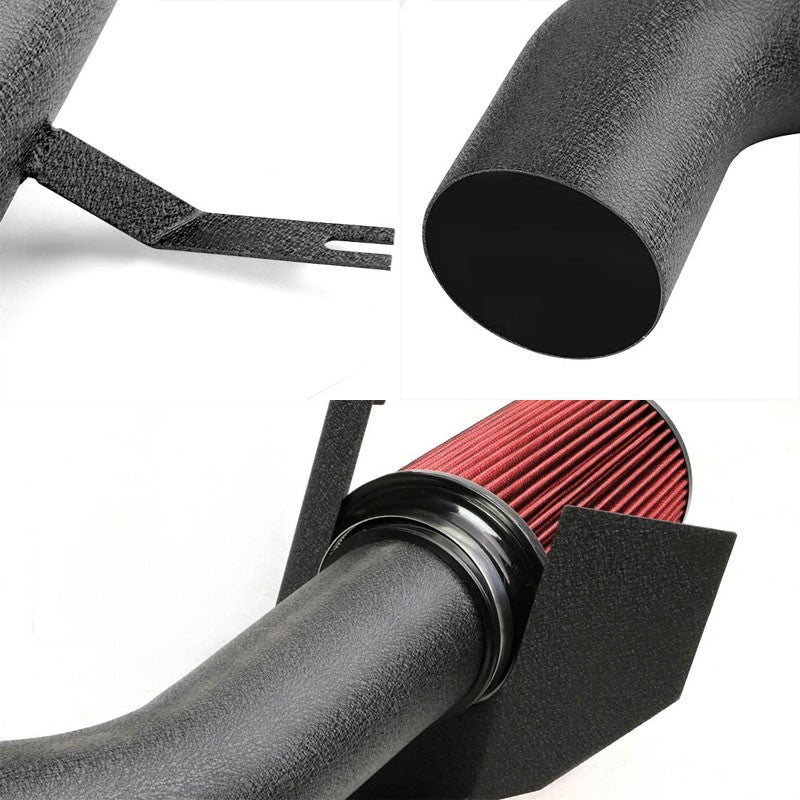 Cold Air Intake Black Pipe/Red Fitler+Heat Shield For 97-99 Dakota/Durango V8-Performance-BuildFastCar