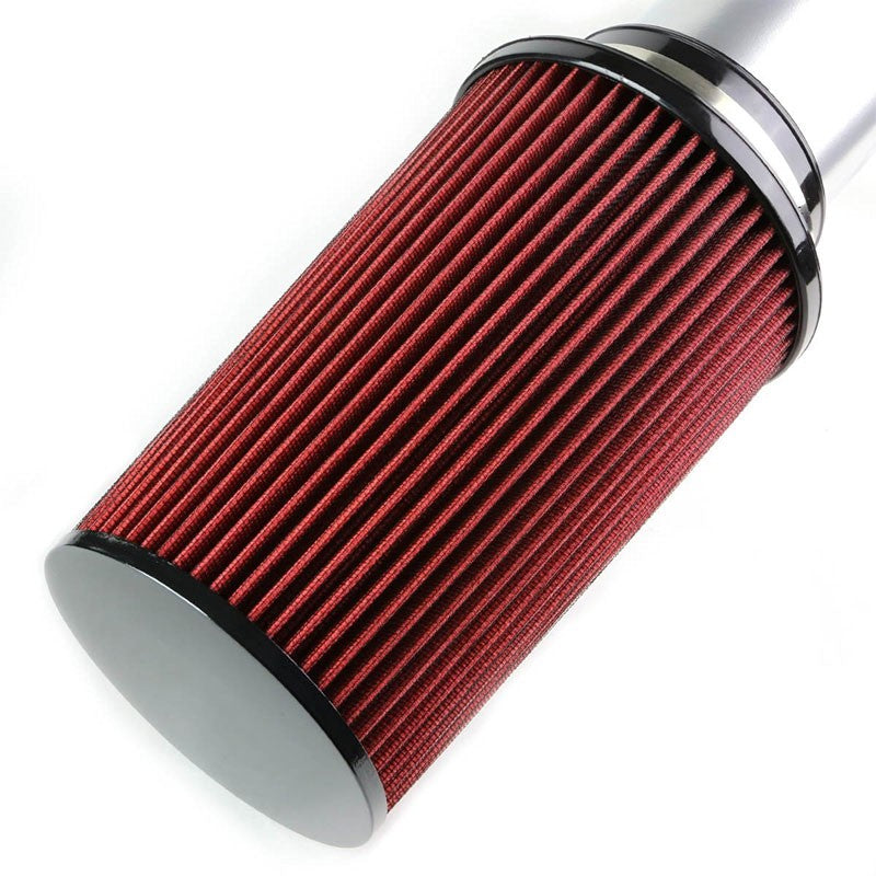 Cold Air Intake Polish Pipe/Red Fitler+Heat Shield For 97-99 Dakota/Durango V8-Performance-BuildFastCar