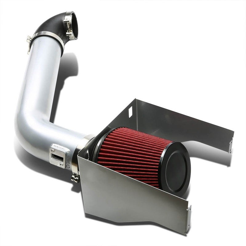 Cold Air Intake Kit Silver Pipe+Filter+Heat Shield For Ford 09-10 F-150 V8 5.4L-Performance-BuildFastCar