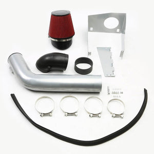 Cold Air Intake Kit Silver Pipe+Filter+Heat Shield For Ford 09-10 F-150 V8 5.4L-Performance-BuildFastCar