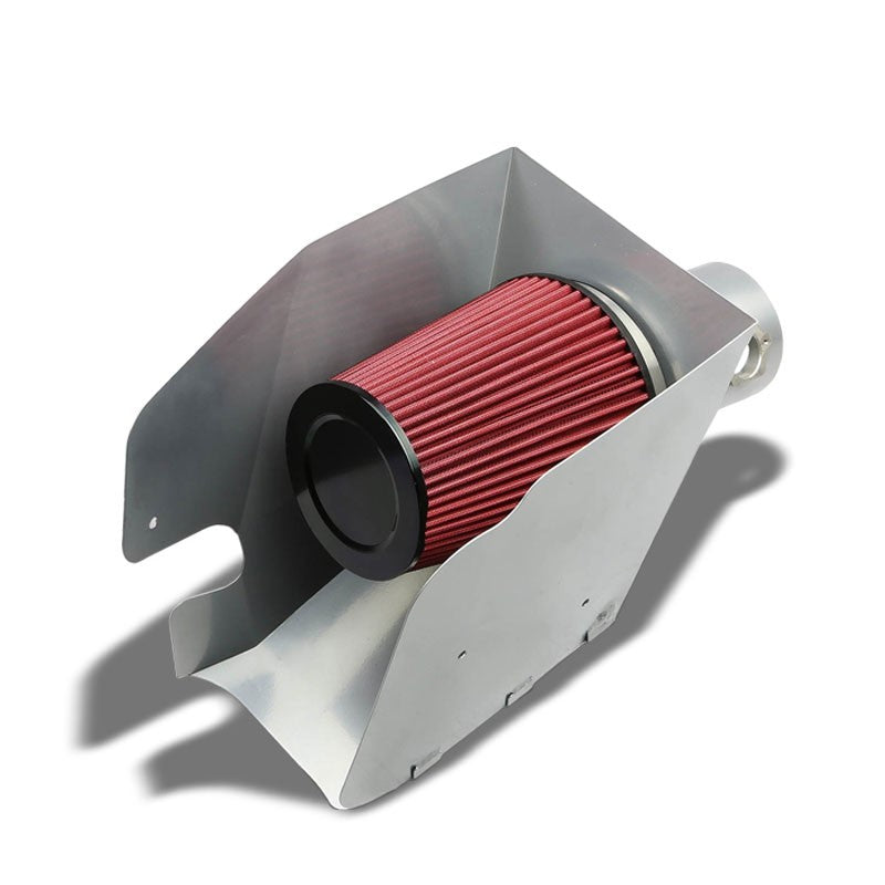 Silver Cold Air Intake+Heat Shield For Ford 08-10 F250/F350/F450 6.4L V8 Diesel-Performance-BuildFastCar