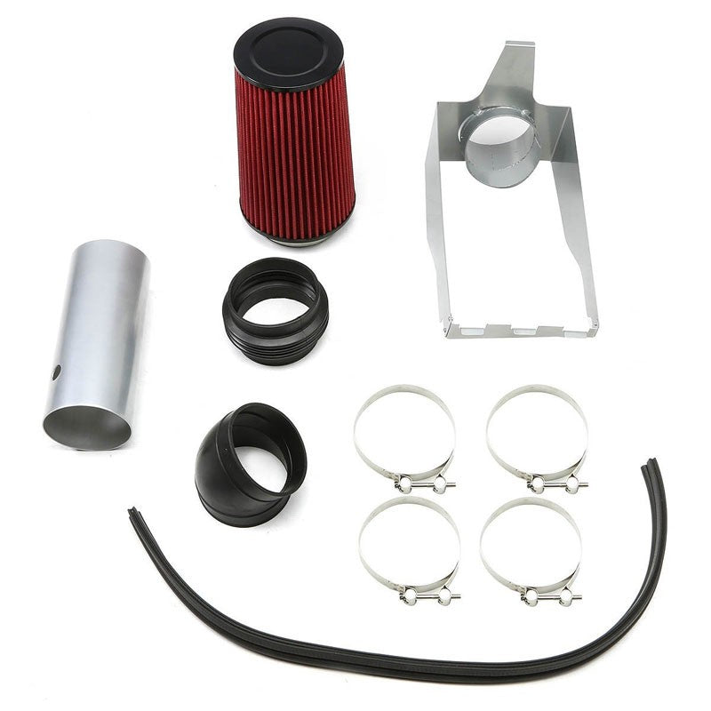 Cold Air Intake Kit Silver Pipe+Heat Shield For Ford 99-03 F250 Super Duty V8-Performance-BuildFastCar