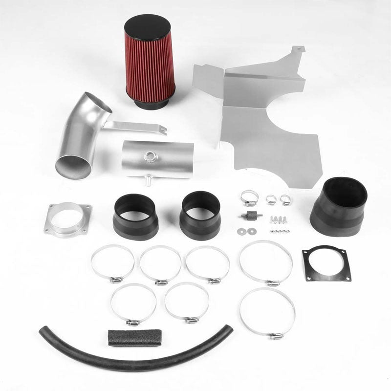Cold Air Intake Kit Silver+Heat Shield For 99-04 F-Series Super Duty 6.8L V10-Performance-BuildFastCar