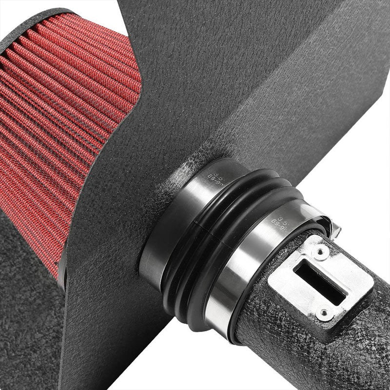 Cold Air Intake Kit Black Pipe+Filter+Heat Shield For Ford 11-14 Mustang Base V6-Performance-BuildFastCar