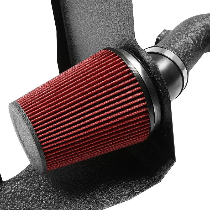 Cold Air Intake Kit Black Pipe+Filter+Heat Shield For Ford 11-14 Mustang GT V8-Performance-BuildFastCar