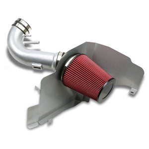 Cold Air Intake Kit Silver Pipe+Filter+Heat Shield For Ford 11-14 Mustang GT V8-Performance-BuildFastCar