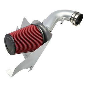 Cold Air Intake Kit Silver Pipe+Filter+Heat Shield For Ford 11-14 Mustang GT V8-Performance-BuildFastCar
