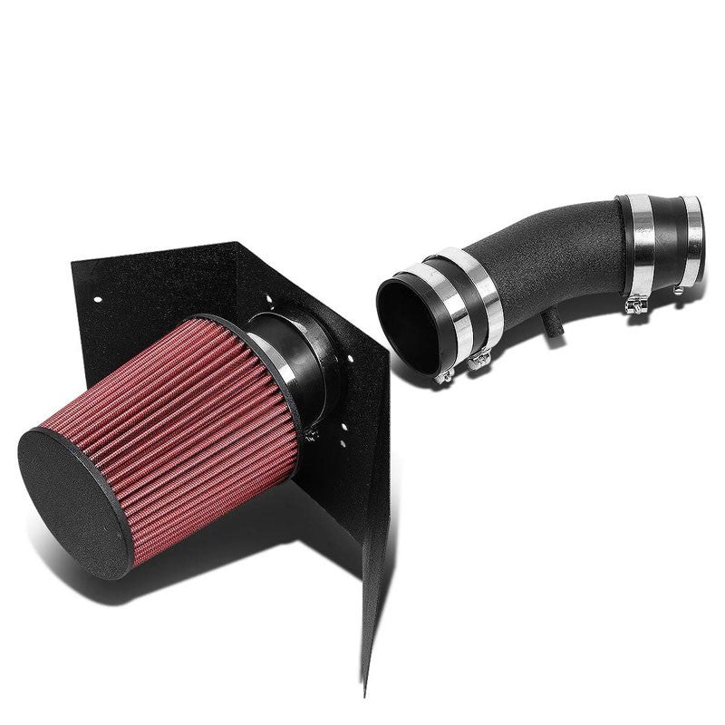 Black Air Intake Aluminum Piping+Heat Shield For Lincoln 03-05 Aviator 4.6L V8-Performance-BuildFastCar