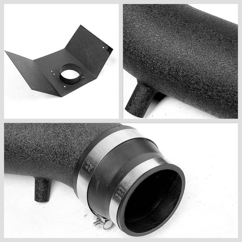 Black Air Intake Aluminum Piping+Heat Shield For Lincoln 03-05 Aviator 4.6L V8-Performance-BuildFastCar