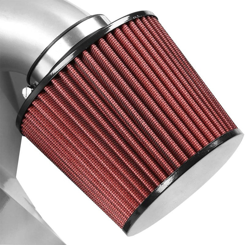 Cold Air Intake Kit Silver+Heat Shield For 99-03 Frontier D22/Xterra WD22 3.3 V6-Performance-BuildFastCar