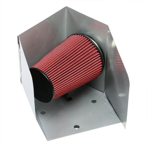 Cold Air Intake Kit Air Filter+Silver Heat Shield For Dodge 94-02 Ram 2500 L6-Performance-BuildFastCar