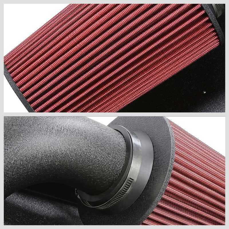 Black Air Intake Aluminum Piping+Heat Shield For Chevy 98-03 S10/GMC Sonoma-Performance-BuildFastCar