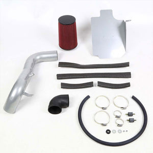 Silver Air Intake Aluminum Piping+Heat Shield For Chevy 98-03 S10/GMC Sonoma-Performance-BuildFastCar