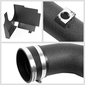 Black Air Intake Aluminum Piping+Heat Shield For GMC 01-04 Sierra/Silverado-Performance-BuildFastCar