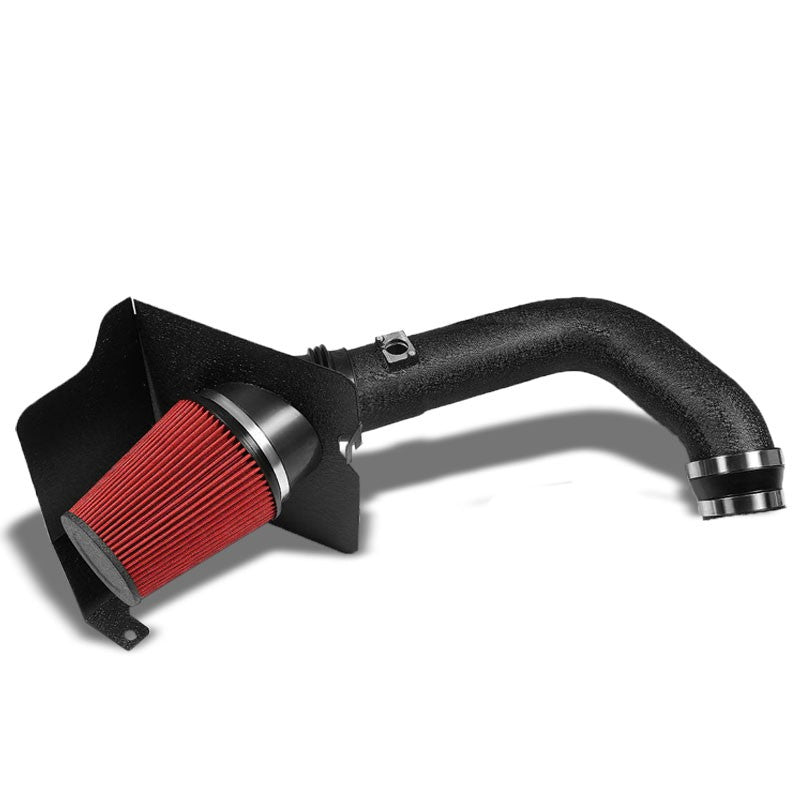Cold Air Intake Kit Black Pipe+Heat Shield For Chevy 04-05 Silverado 2500 HD V8-Performance-BuildFastCar