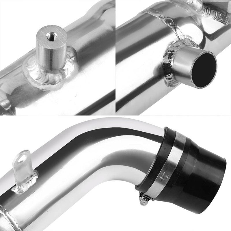 Cold Air Intake Polish Pipe/Red Fitler+Heat Shield For 02-06 Camry/Solara 2.4L-Performance-BuildFastCar