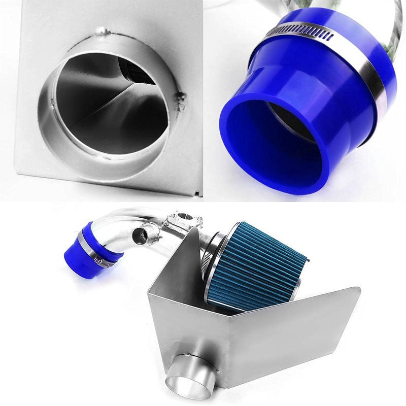 Cold Air Intake Polish Pipe/Blue Filter+Heat Shield For Toyota 07-09 Camry 2.4L-Performance-BuildFastCar