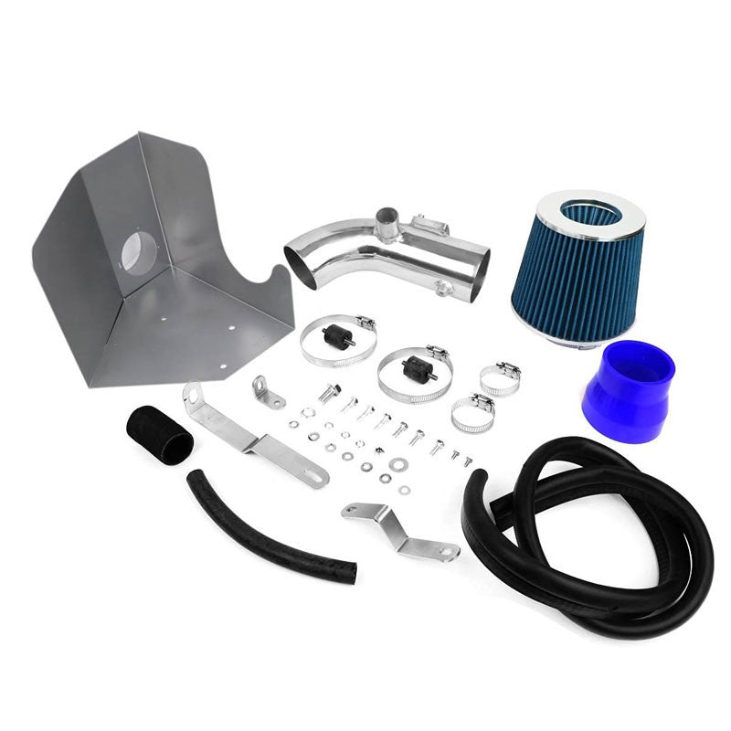 Cold Air Intake Polish Pipe/Blue Filter+Heat Shield For Toyota 07-09 Camry 2.4L-Performance-BuildFastCar