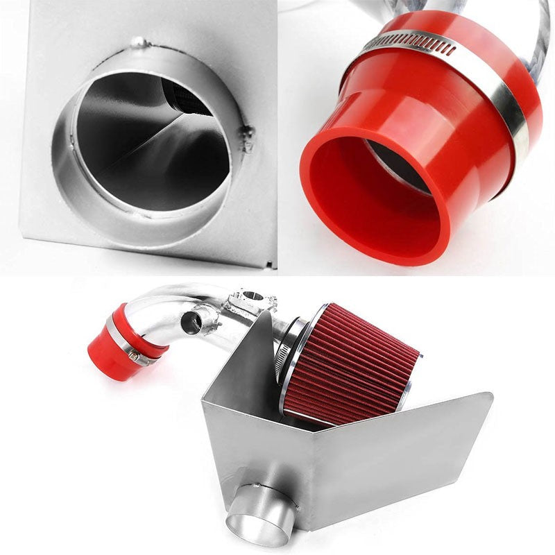 Cold Air Intake Polish Pipe/Red Filter+Heat Shield For Toyota 07-09 Camry 2.4L-Performance-BuildFastCar