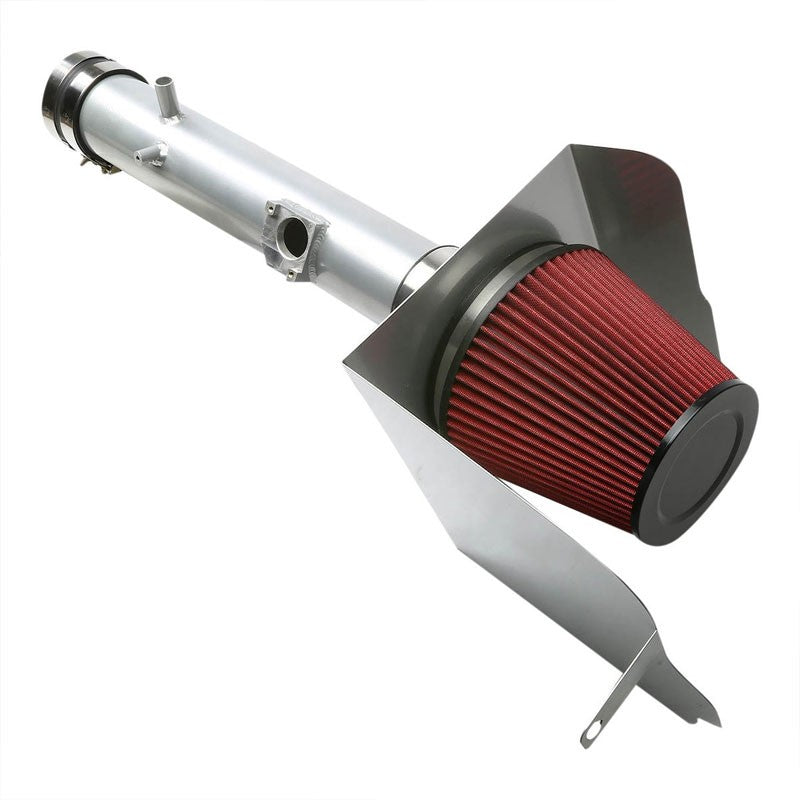 Cold Air Intake Kit Silver Pipe+Filter+Heat Shield For Toyota 05-11 Tacoma V6-Performance-BuildFastCar