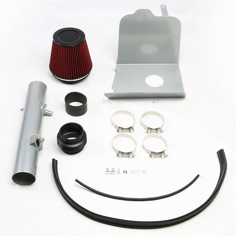 Cold Air Intake Kit Silver Pipe+Filter+Heat Shield For Toyota 05-11 Tacoma V6-Performance-BuildFastCar