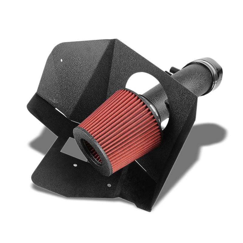 Cold Air Intake Black Pipe/Red Filter+Heat Shield For Toyota 07-11 Camry 3.5L-Performance-BuildFastCar