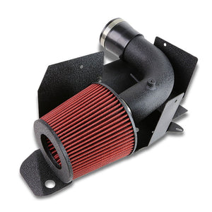 Cold Air Intake Black Pipe/Red Filter+Heat Shield For 10-14 A3/Golf/Jetta/Passat-Performance-BuildFastCar