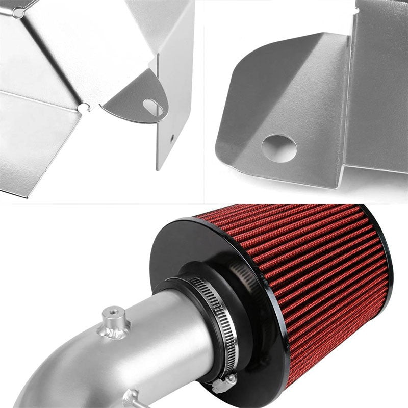 Cold Air Intake Polish Pipe/Filter+Heat Shield For 10-14 A3/Golf/Jetta/Passat-Performance-BuildFastCar