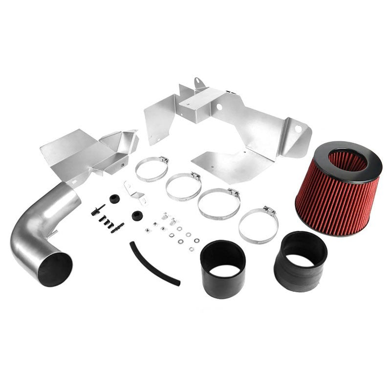 Cold Air Intake Polish Pipe/Filter+Heat Shield For 10-14 A3/Golf/Jetta/Passat-Performance-BuildFastCar